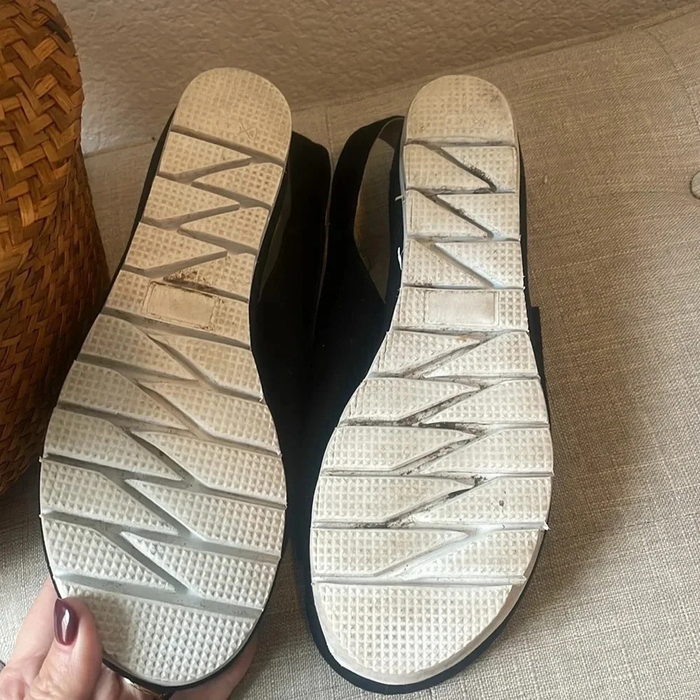 Amalfi by Rangoni black leather platform sandals 10.5 M - Picture 7 of 8
